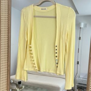 Reformation Yellow Cardigan
